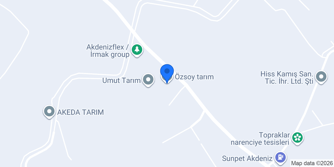 Özsoy tarım konumu
