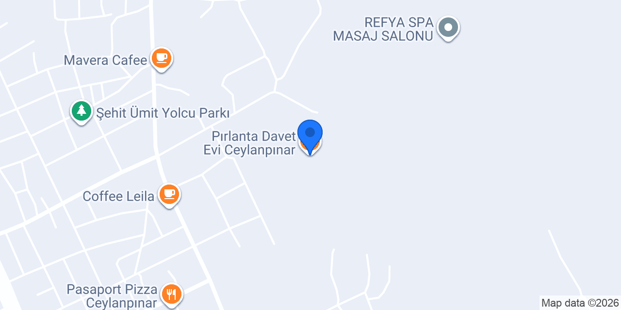 Pırlanta Davet Evi Ceylanpınar konumu
