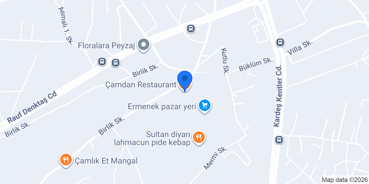 Çamdan Restaurant konumu