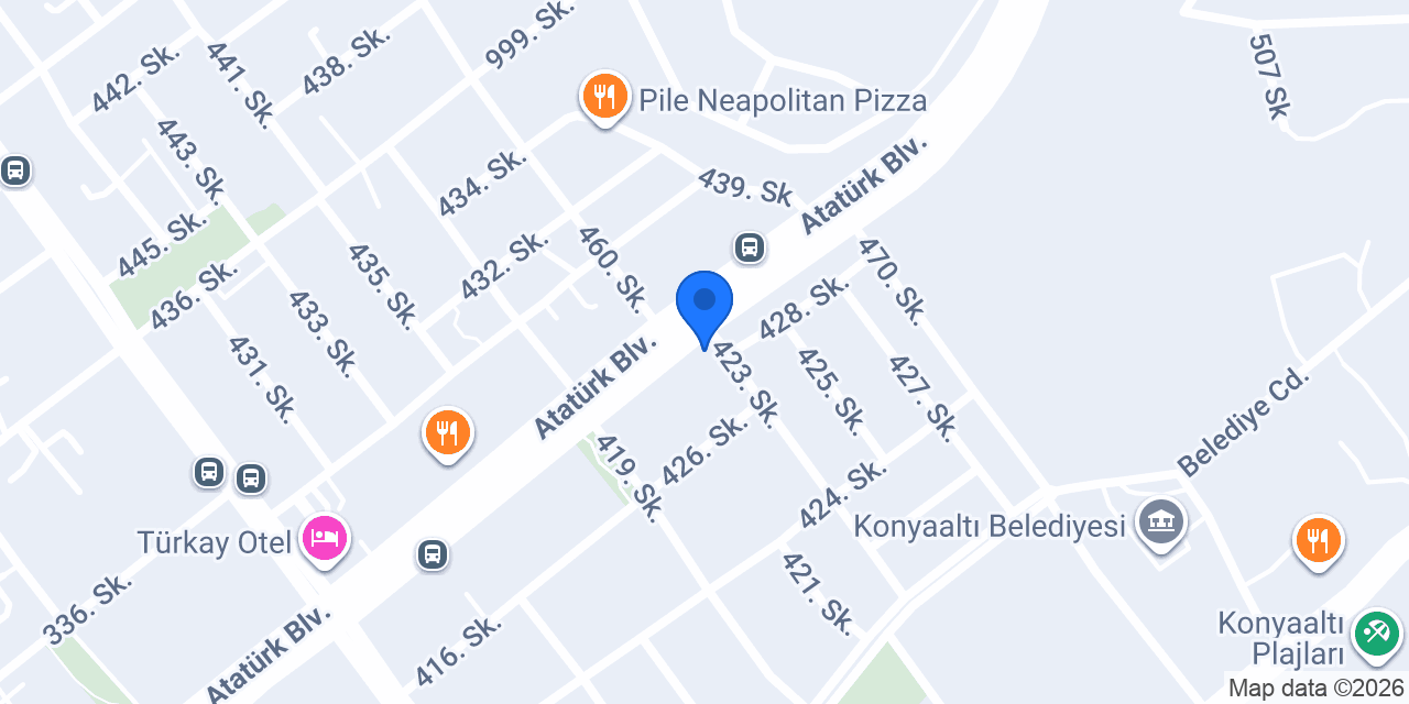 Türkiye Finans Konyaaltı Şubesi konumu