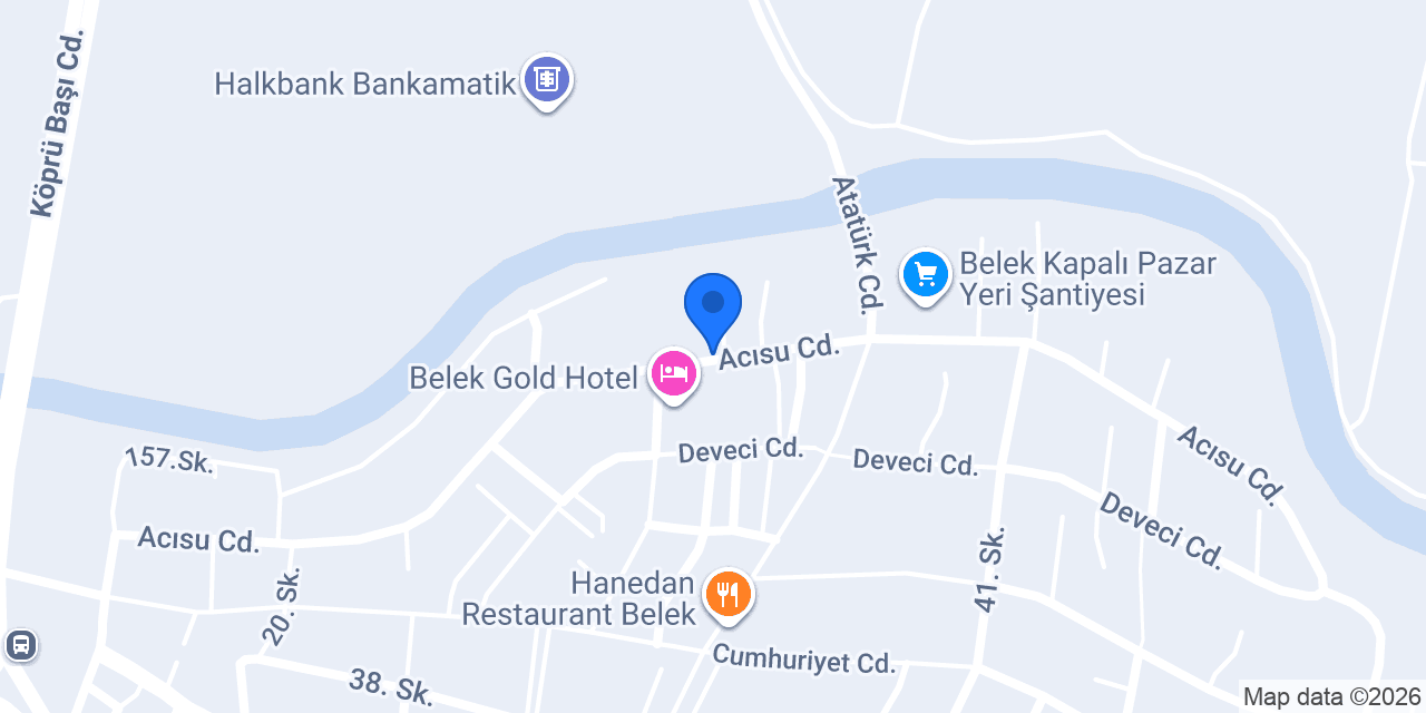 Belek Aktif Tesisat konumu