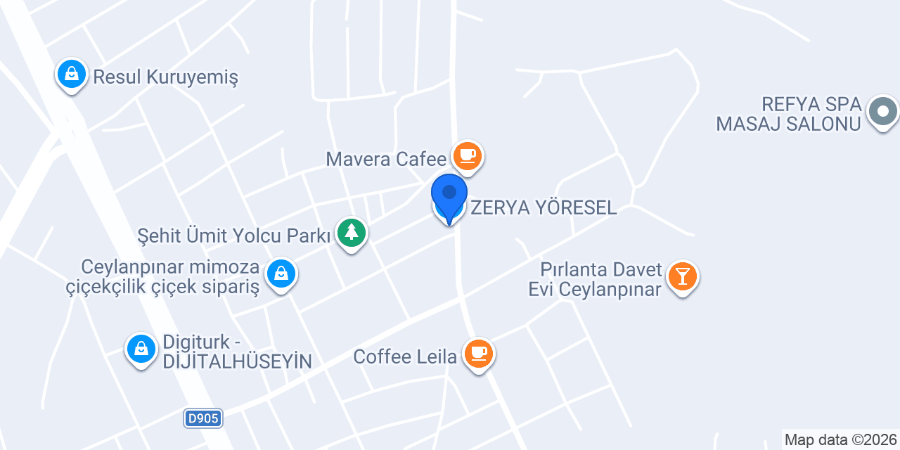 ZERYA YÖRESEL konumu