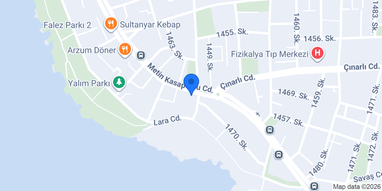 TEB Lara Şubesi konumu