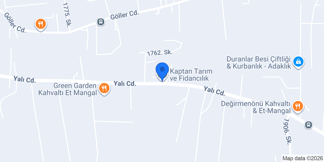 Kaptan Tarım ve Fidancılık konumu