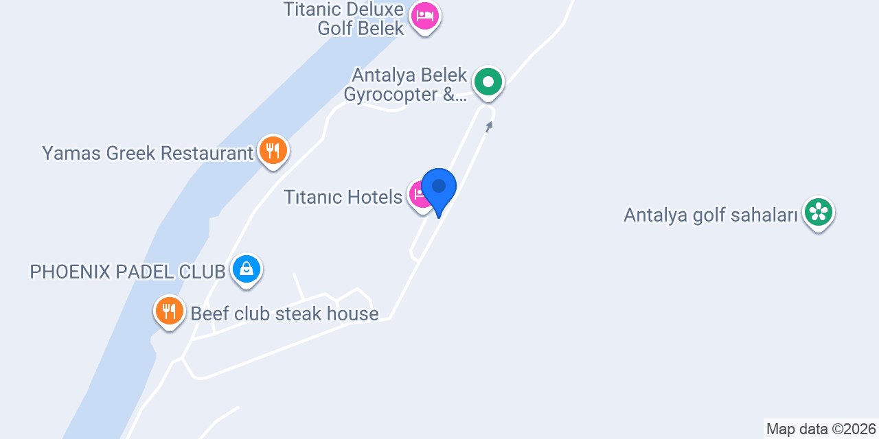 Titanic Deluxe Golf Belek konumu