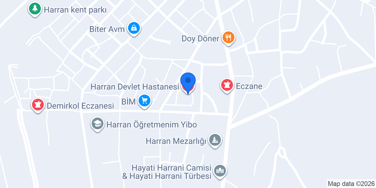 Harran Devlet Hastanesi konumu