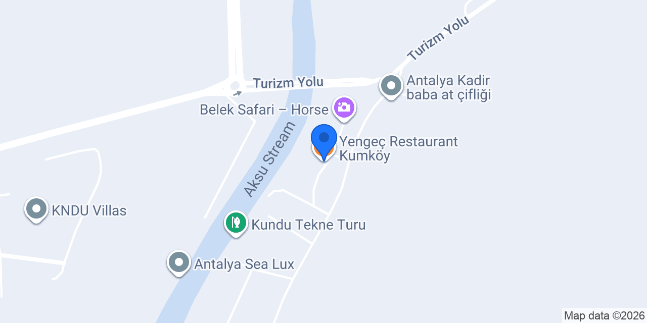 Yengeç Restaurant Kumköy konumu