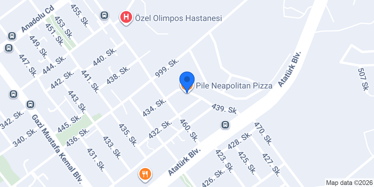 Pile Neapolitan Pizza konumu