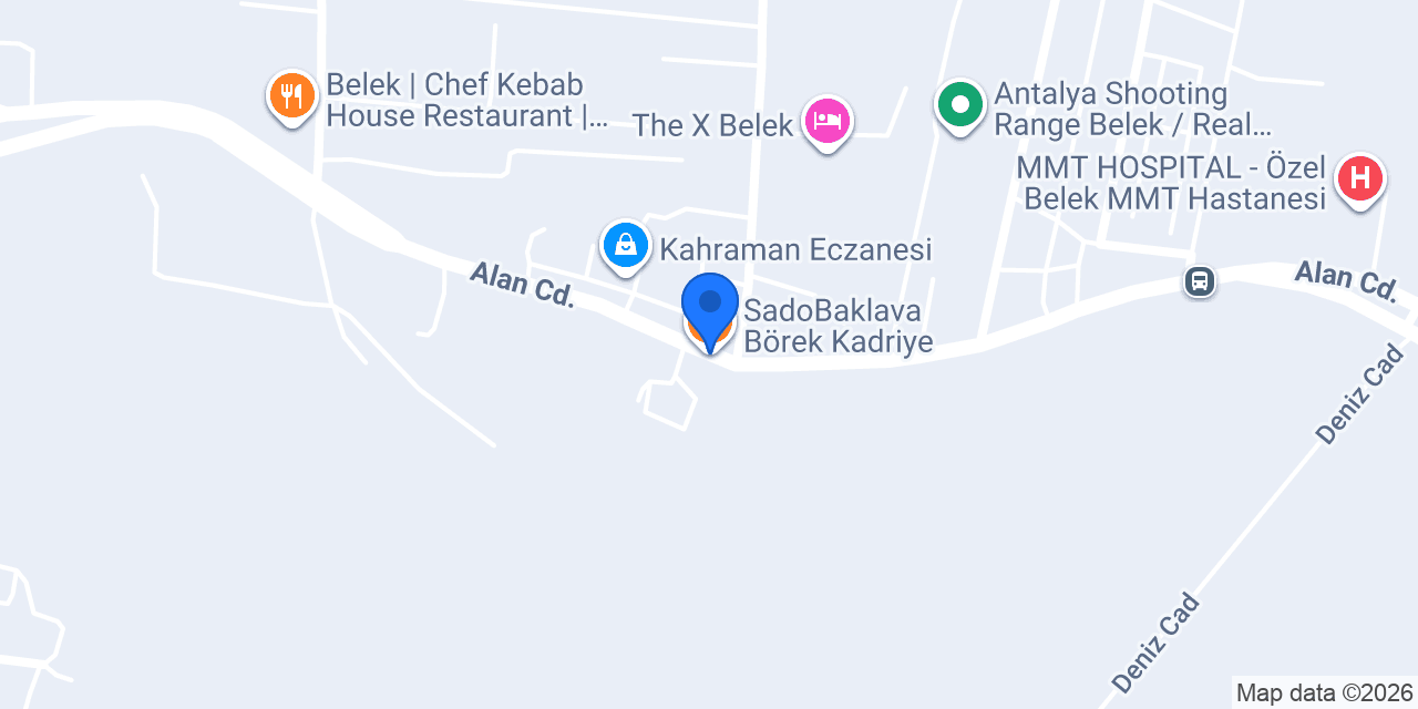 SadoBaklava Börek Kadriye konumu