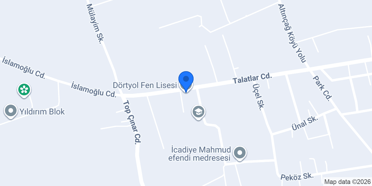 Dörtyol Fen Lisesi konumu