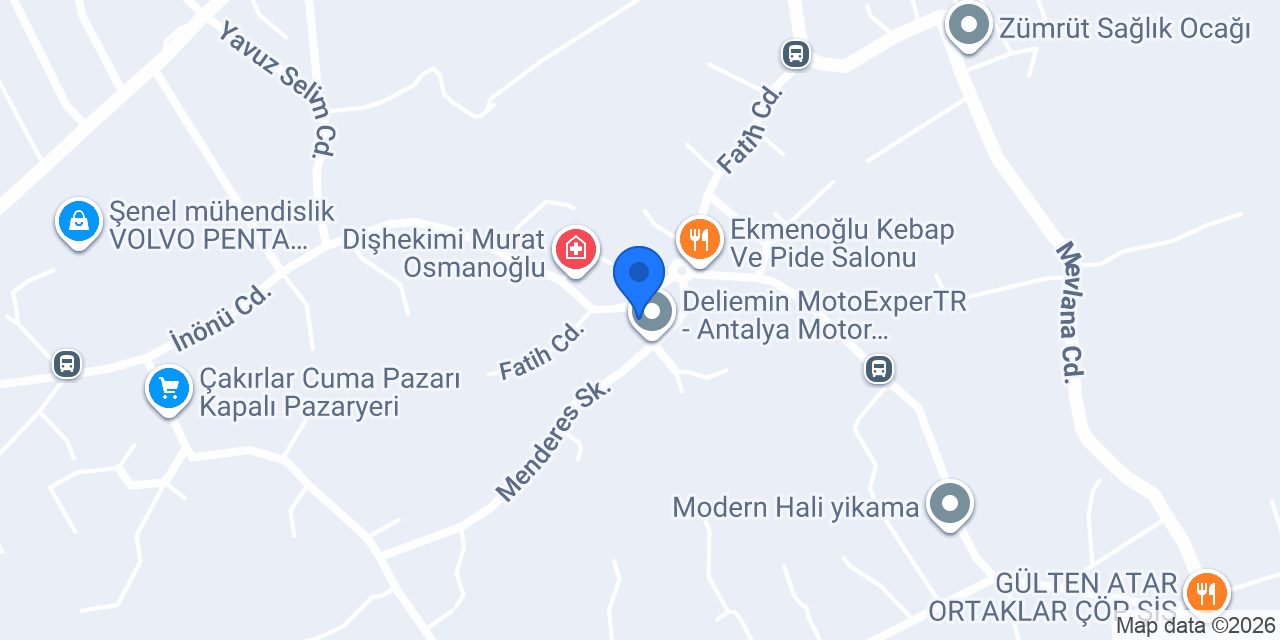 Antalya Kılıç Duşakabin konumu