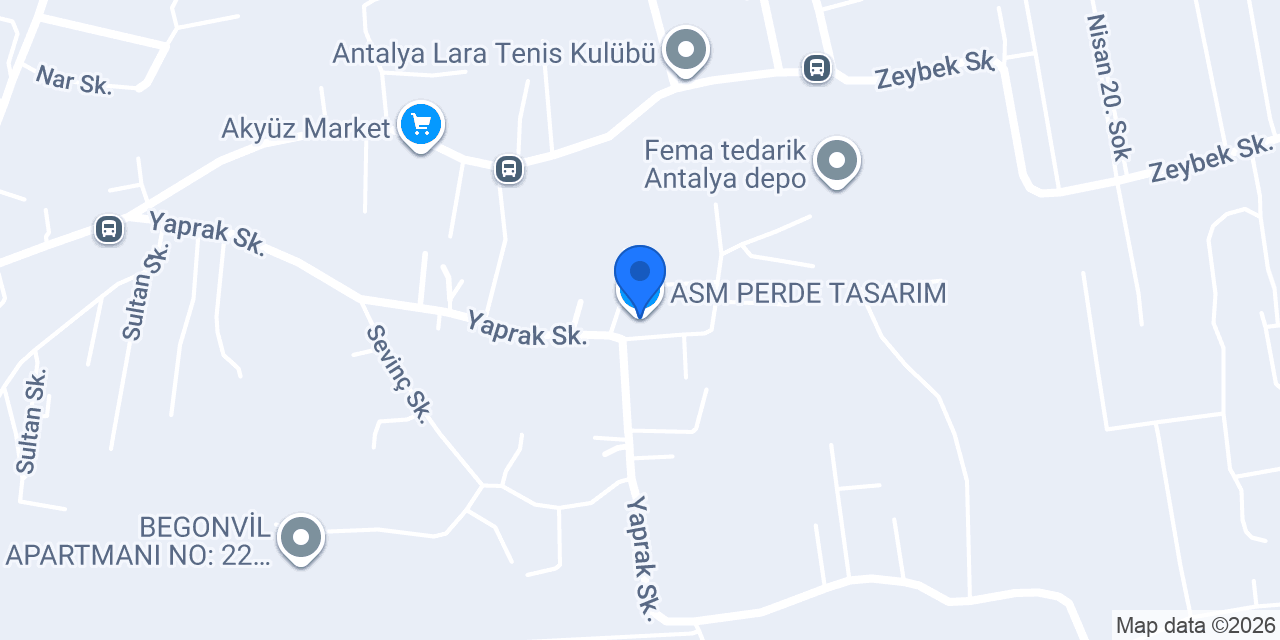 ASM PERDE TASARIM konumu