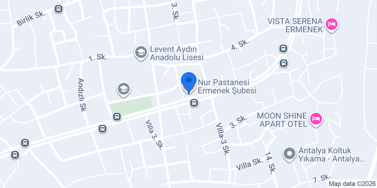 Nur Pastanesi Ermenek Şubesi konumu