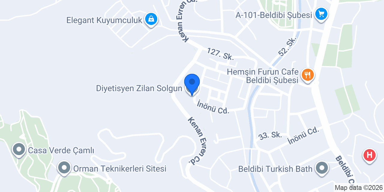 Diyetisyen Zilan Solgun konumu