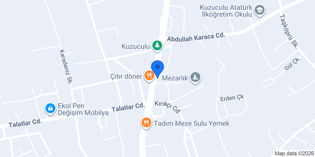 Yeni Merve Pastanesi konumu