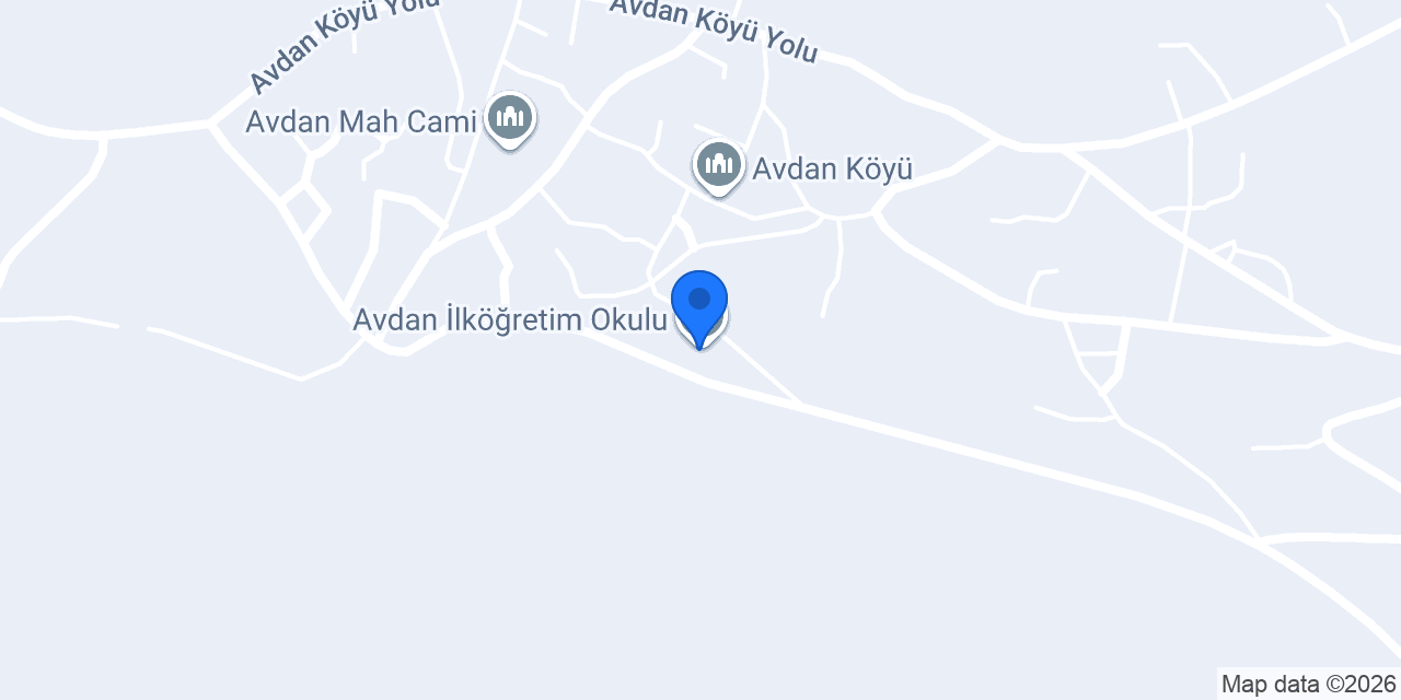 Avdan İlköğretim Okulu konumu