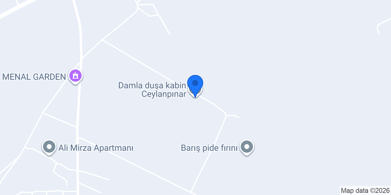 Damla duşa kabin Ceylanpınar konumu