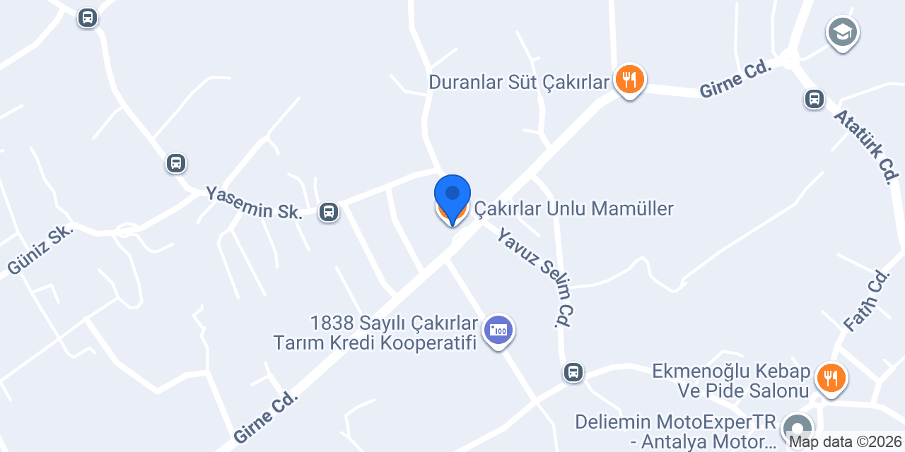 Çakırlar Unlu Mamüller konumu