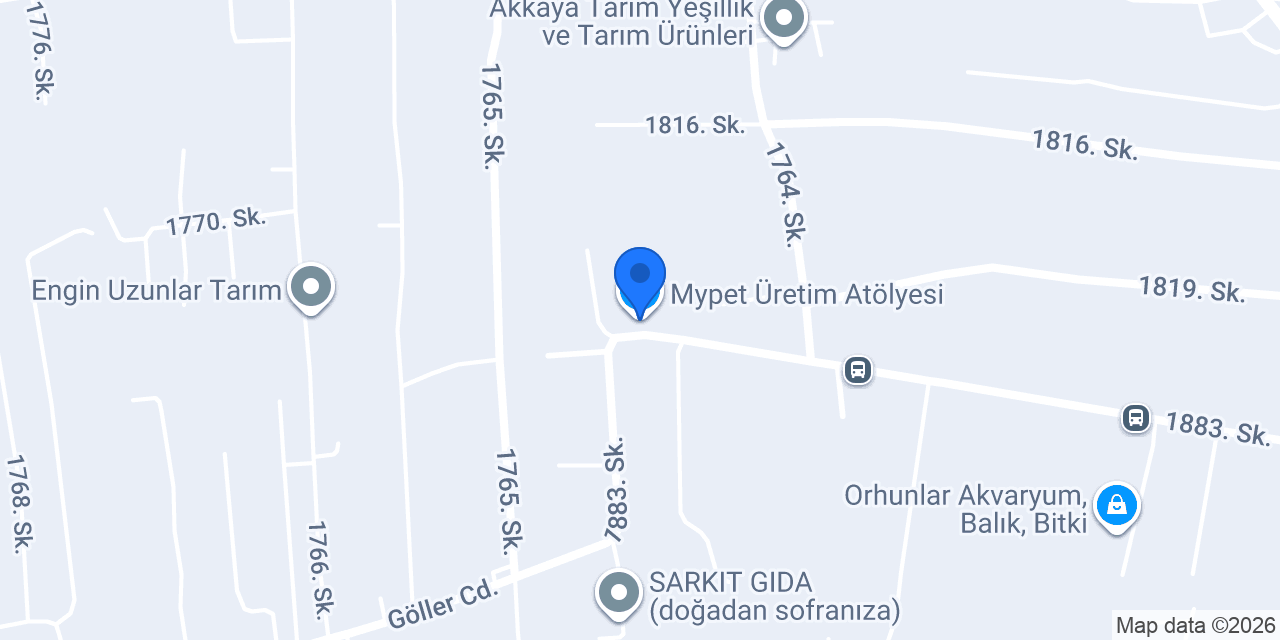 Mypet Üretim Atölyesi konumu