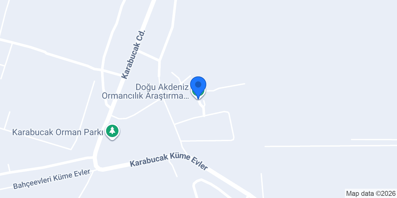Doğu Akdeniz Ormancılık Araştırma Enstitüsü konumu