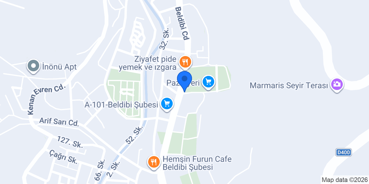 Afyon çarşı et Beldibi konumu