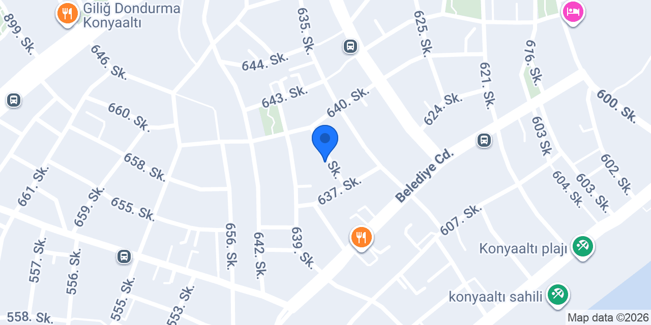 Kafkas Hotel Konyaaltı konumu
