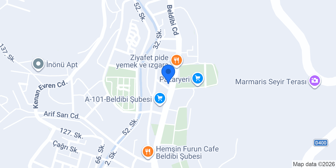 Meşhur Muğla Köftecisi Beldibi konumu