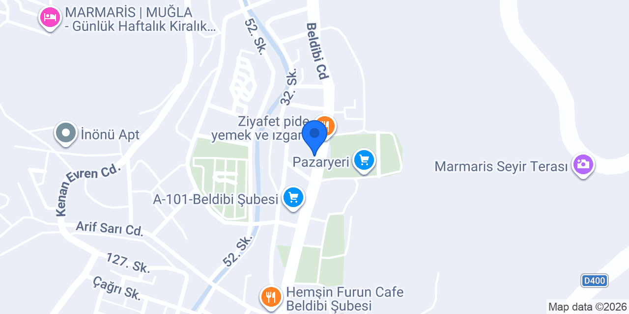 MARMARİS ÇİÇEK DENİZİ konumu