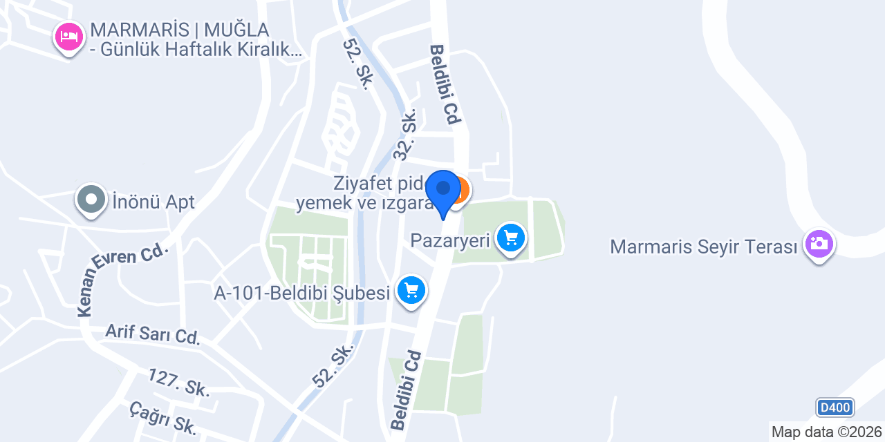 Marmaris Nur Meze ev Yemekleri konumu