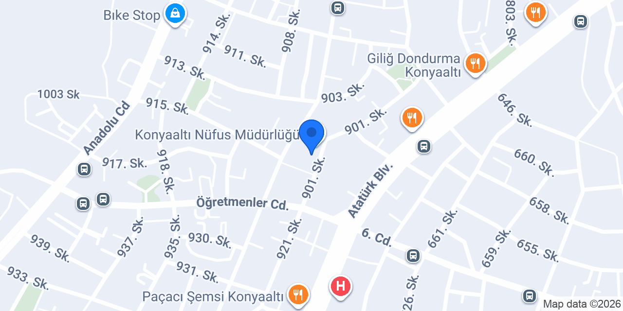 Konyaaltı Milli Eğitim Müdürlüğü konumu