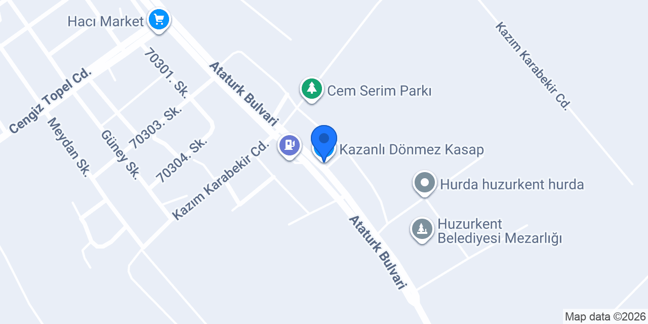 Kazanlı Dönmez Kasap konumu
