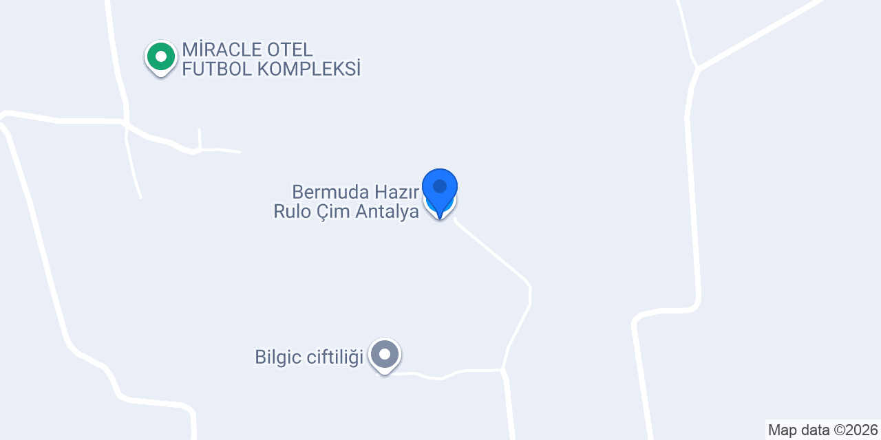 Bermuda Hazır Rulo Çim Antalya konumu