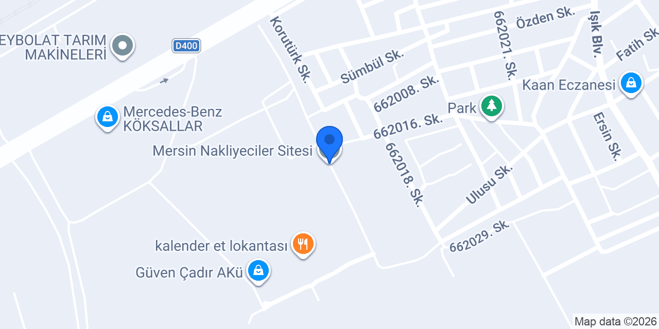 Mersin Nakliyeciler Sitesi konumu