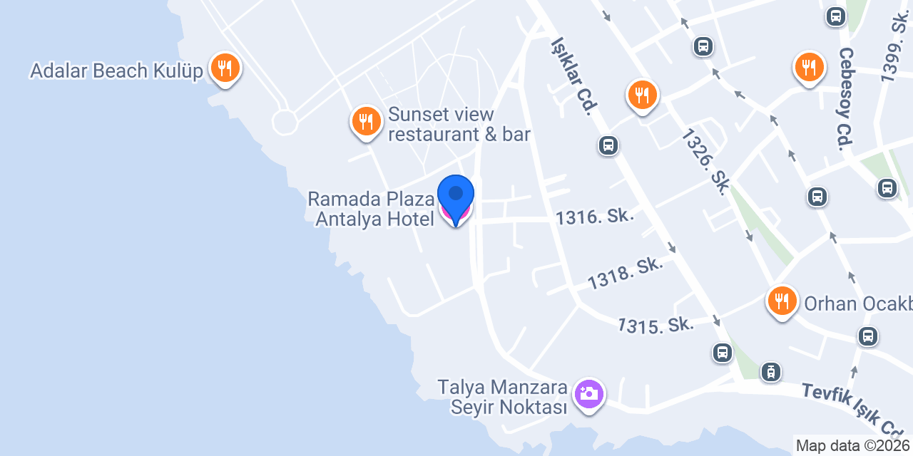 Ramada Plaza Antalya Hotel konumu
