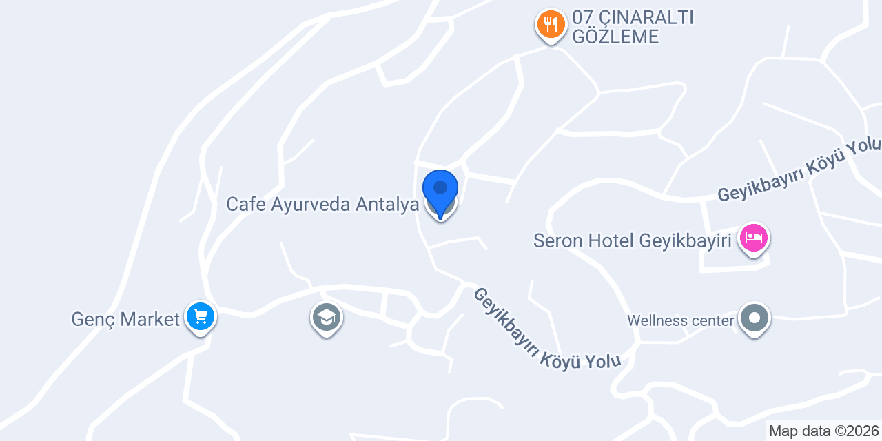 Cafe Ayurveda Antalya konumu