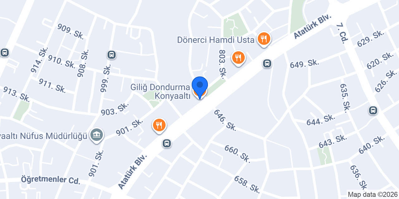 Giliğ Dondurma Konyaaltı konumu