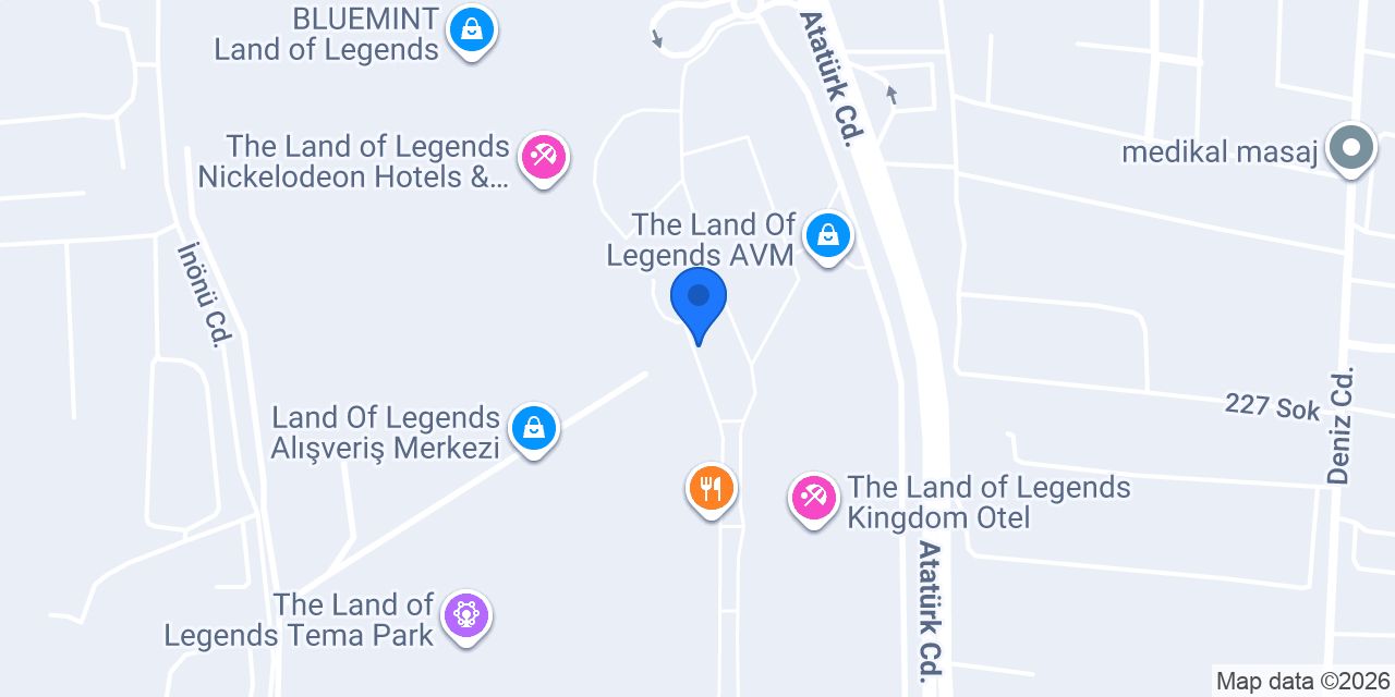 Shakespeare Land of Legends konumu