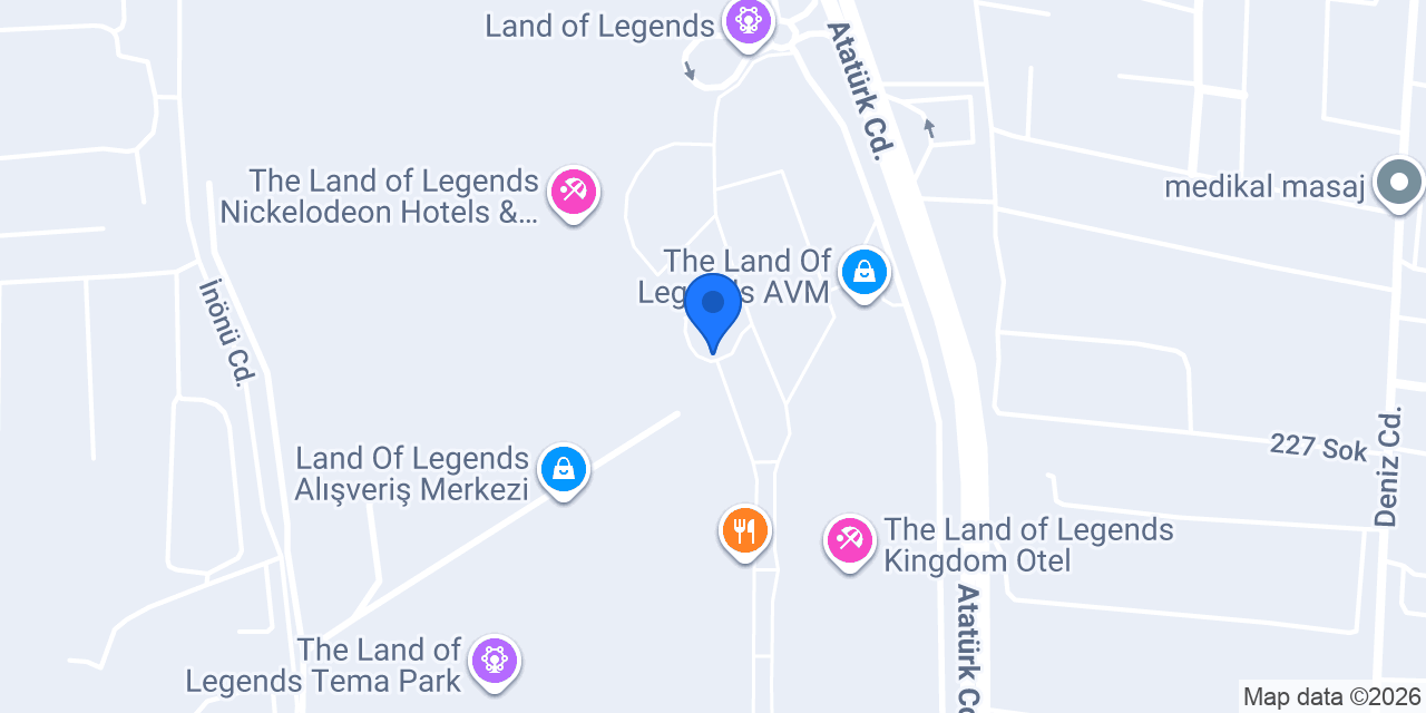 The Land of Legends Store konumu