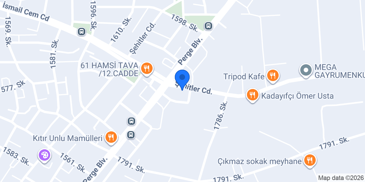 Sürat Kargo Perge Şube konumu