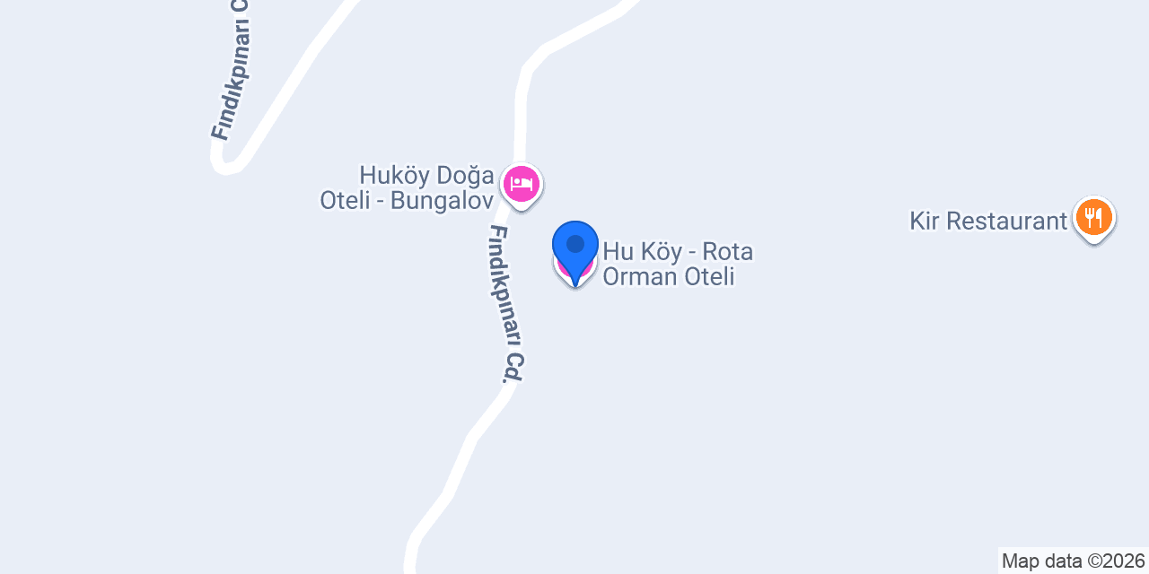 Hu Köy - Rota Orman Oteli konumu