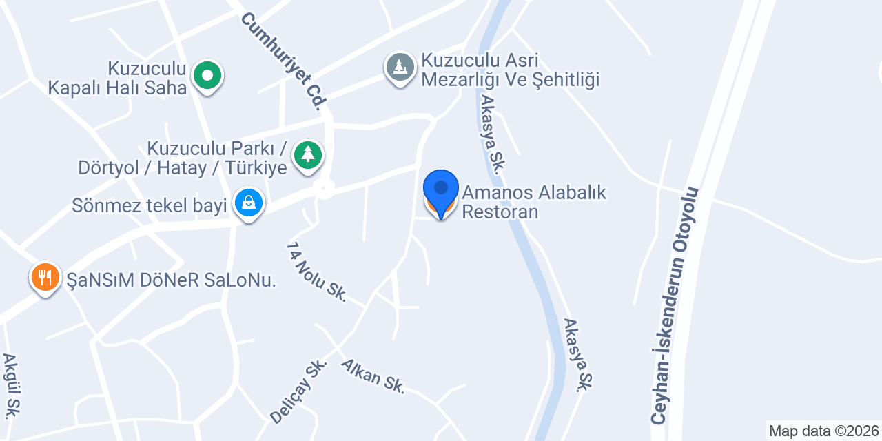 Amanos Alabalık Restoran konumu