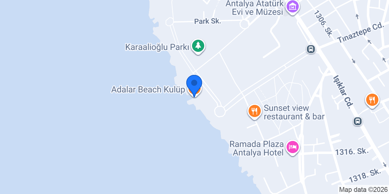 Adalar Beach Kulüp konumu