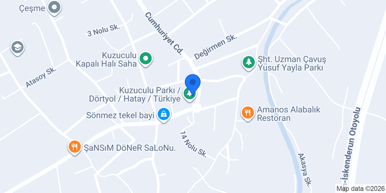 Bereket Pastanesi konumu