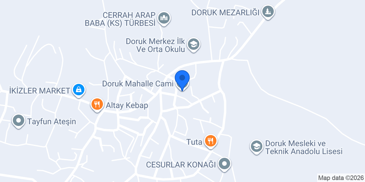 Doruk Mahalle Cami konumu