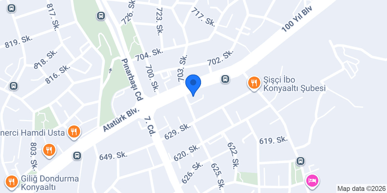 Bozoğlu Baklava konumu