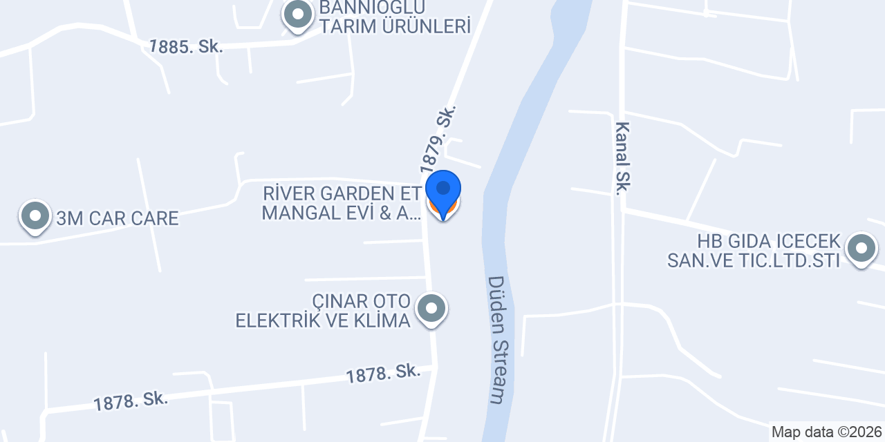 RİVER GARDEN ET MANGAL EVİ & A LA CARTE RESTAURANT konumu