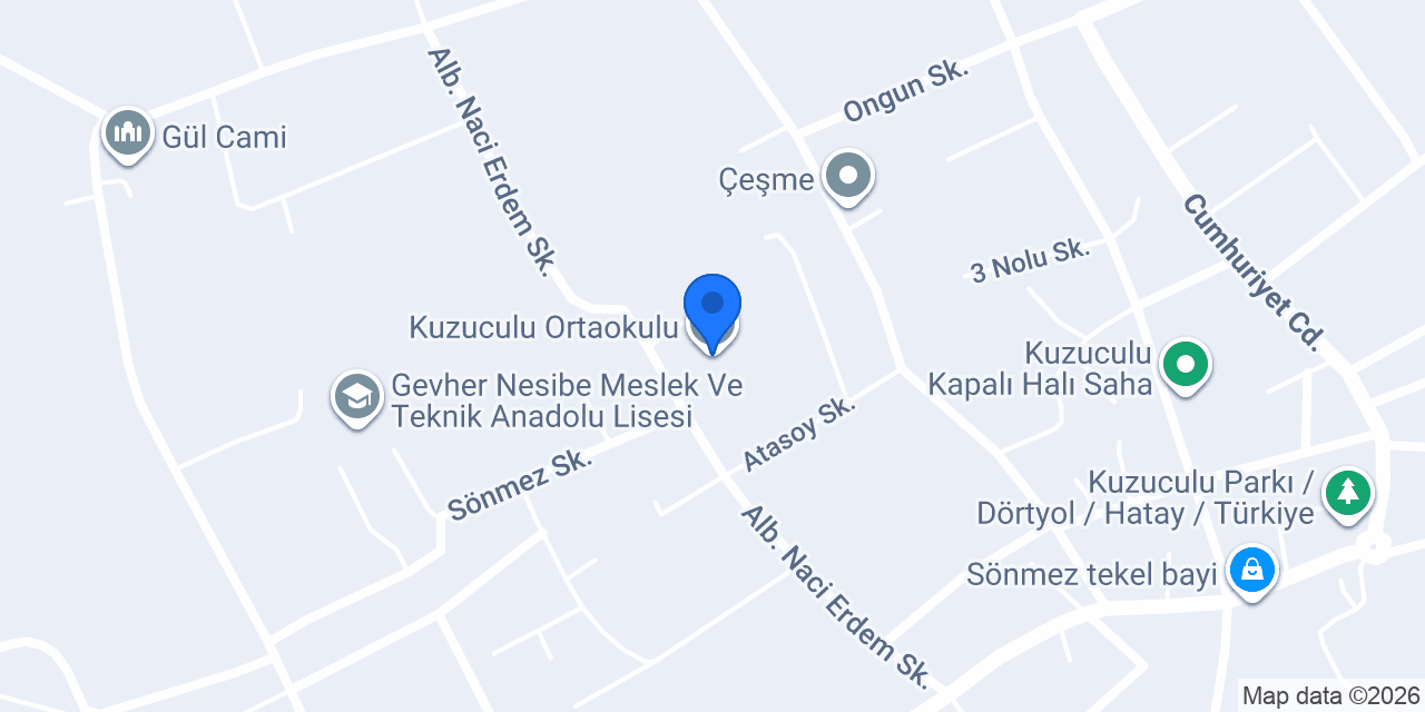 Kuzuculu Ortaokulu konumu