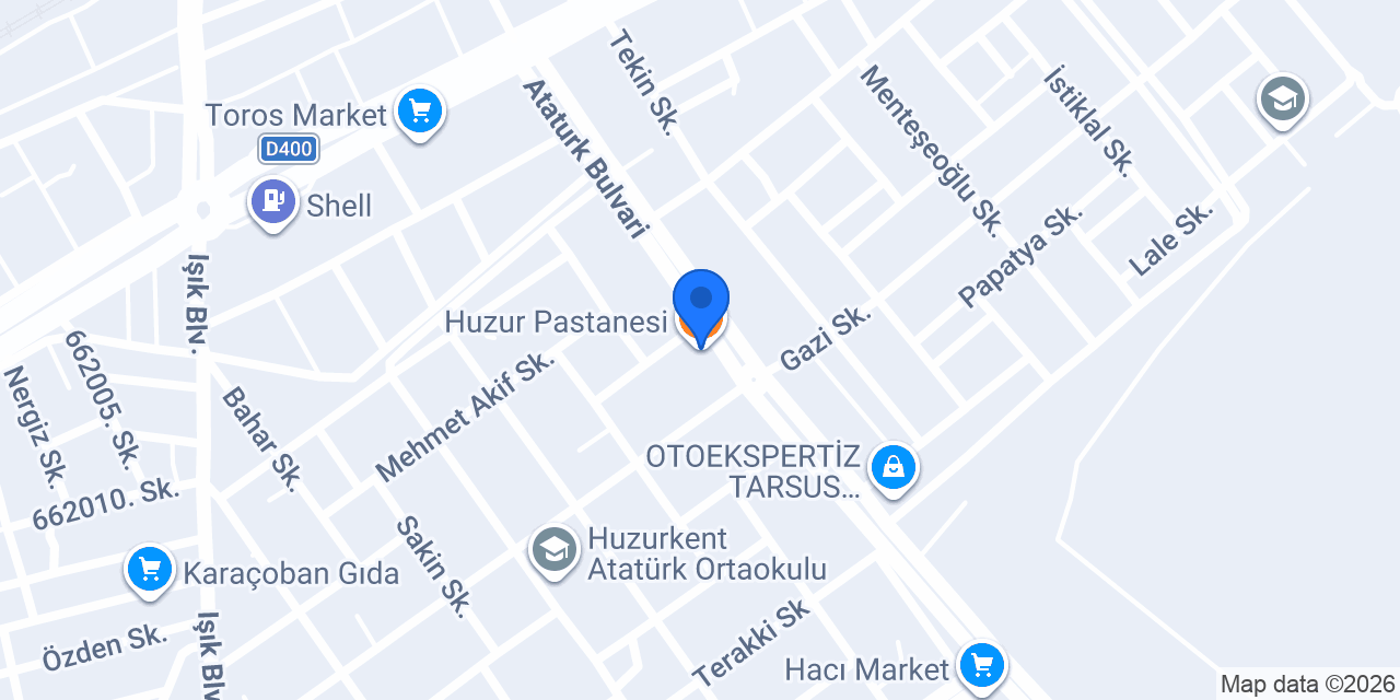 Huzur Pastanesi konumu