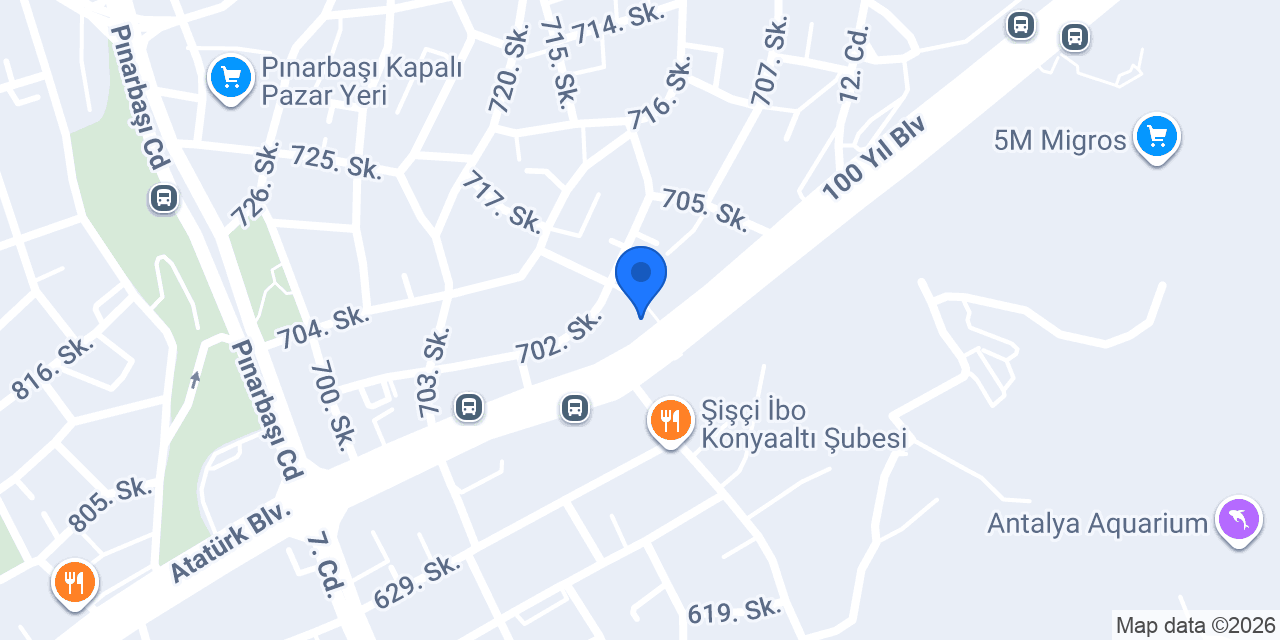 Konyaaltı Tömer konumu