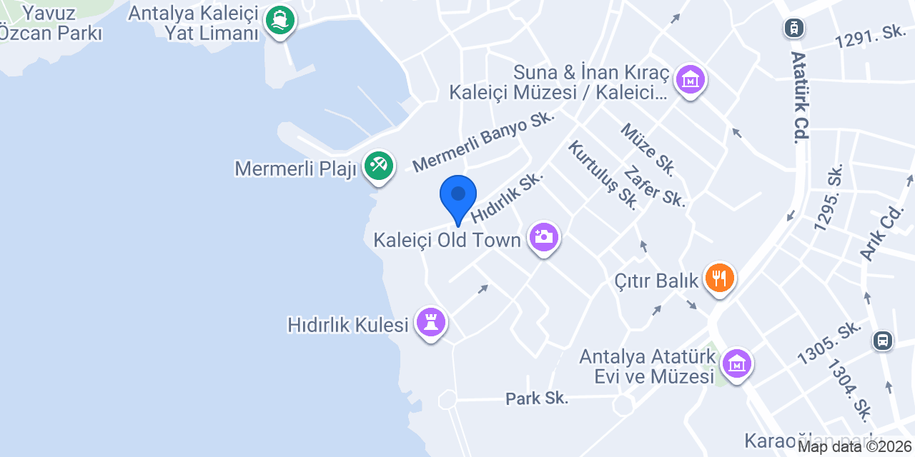 Route Hotel Kaleiçi (+12) konumu